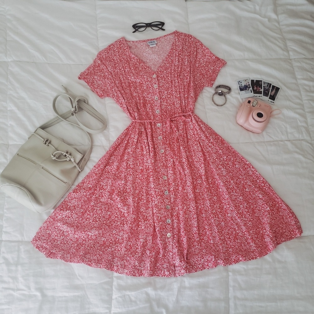 Vintage Floral Pink dress